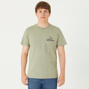 NWT Quiksilver Men’s Sage Green The Original Boardshort Co Tee Shirt Size Small